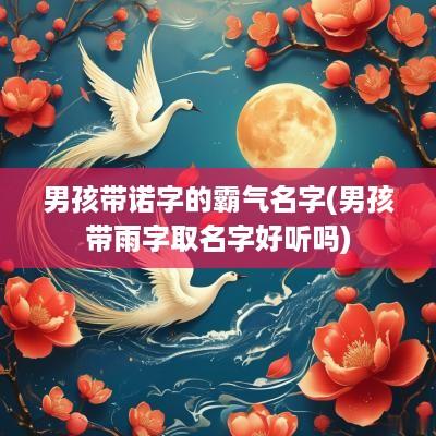 男孩带诺字的霸气名字(男孩带雨字取名字好听吗)