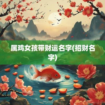 属鸡女孩带财运名字(招财名字)