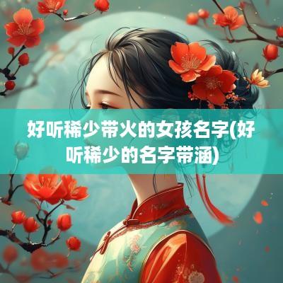 好听稀少带火的女孩名字(好听稀少的名字带涵) 好听稀少带火的女孩名字(好听稀少的名字带涵)