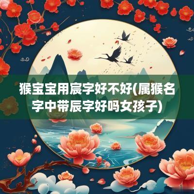 猴宝宝用宸字好不好(属猴名字中带辰字好吗女孩子)