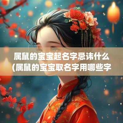 属鼠的宝宝起名字忌讳什么(属鼠的宝宝取名字用哪些字不好)