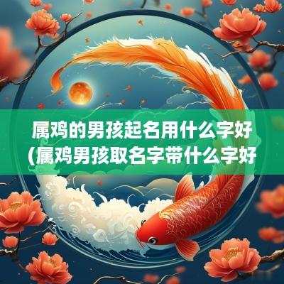 属鸡的男孩起名用什么字好(属鸡男孩取名字带什么字好)