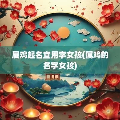 属鸡起名宜用字女孩(属鸡的名字女孩)