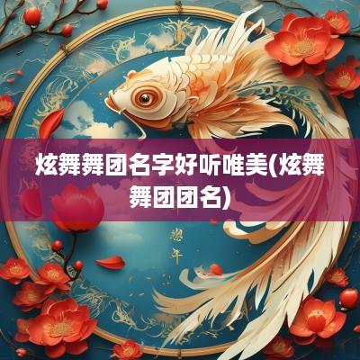 炫舞舞团名字好听唯美(炫舞舞团团名)