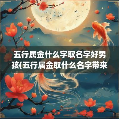 五行属金什么字取名字好男孩(五行属金取什么名字带来好运)