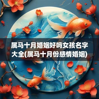 属马十月婚姻好吗女孩名字大全(属马十月份感情婚姻)