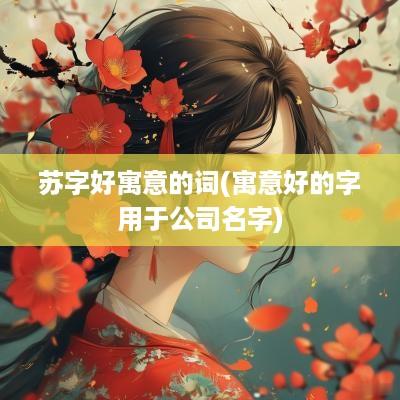 苏字好寓意的词(寓意好的字用于公司名字)
