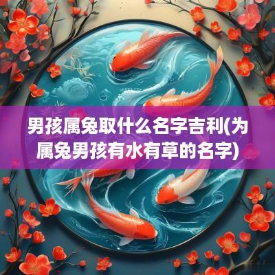 男孩属兔取什么名字吉利(为属兔男孩有水有草的名字)