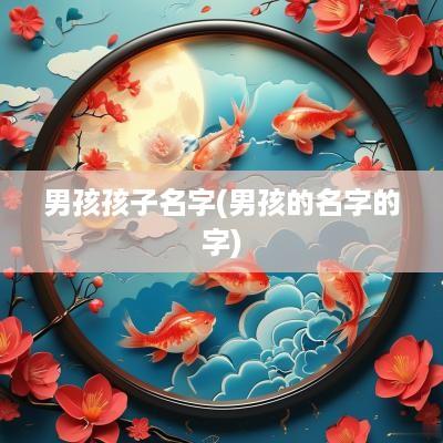 男孩孩子名字(男孩的名字的字)