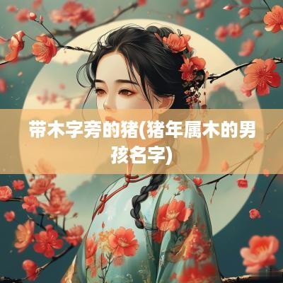 带木字旁的猪(猪年属木的男孩名字)
