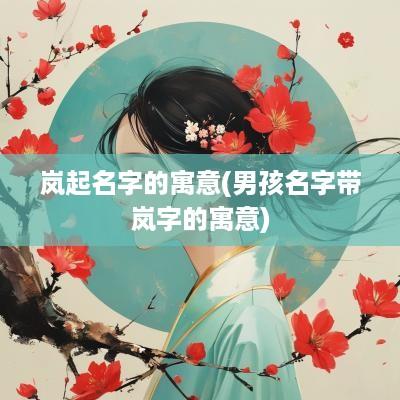 岚起名字的寓意(男孩名字带岚字的寓意)