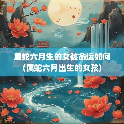 属蛇六月生的女孩命运如何(属蛇六月出生的女孩)