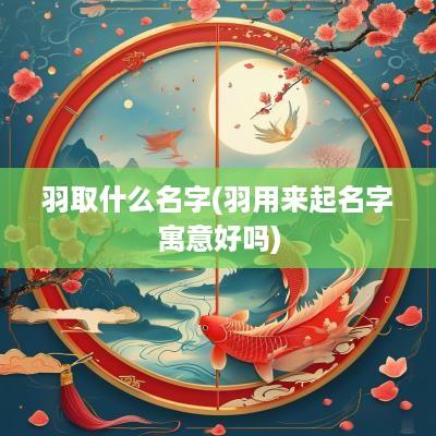 羽取什么名字(羽用来起名字寓意好吗)