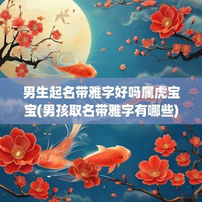 男生起名带雅字好吗属虎宝宝(男孩取名带雅字有哪些)