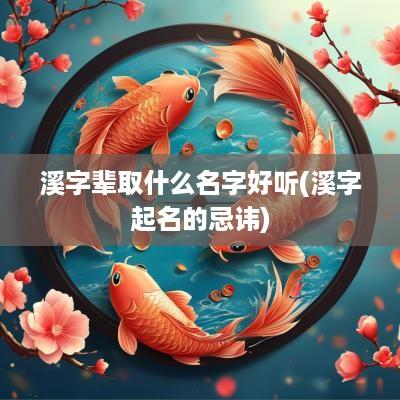 溪字辈取什么名字好听(溪字起名的忌讳)