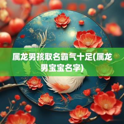 属龙男孩取名霸气十足(属龙男宝宝名字)