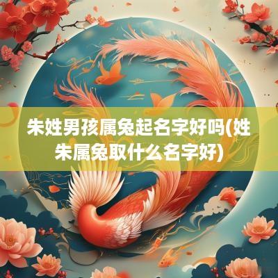 朱姓男孩属兔起名字好吗(姓朱属兔取什么名字好)