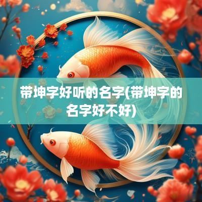 带坤字好听的名字(带坤字的名字好不好)