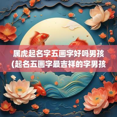属虎起名字五画字好吗男孩(起名五画字最吉祥的字男孩)