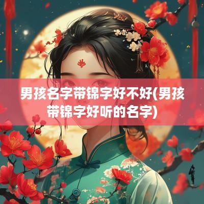 男孩名字带锦字好不好(男孩带锦字好听的名字)