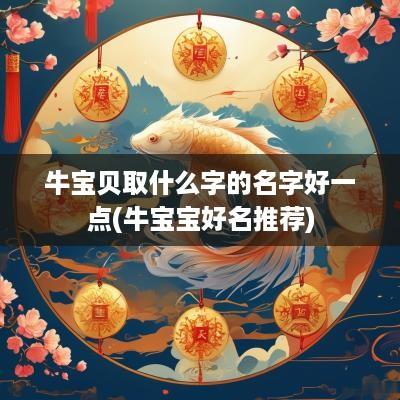 牛宝贝取什么字的名字好一点(牛宝宝好名推荐)