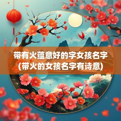 带有火蕴意好的字女孩名字(带火的女孩名字有诗意)