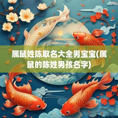 属鼠姓陈取名大全男宝宝(属鼠的陈姓男孩名字)