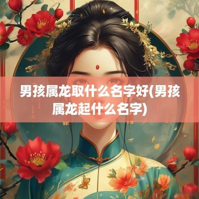 男孩属龙取什么名字好(男孩属龙起什么名字)