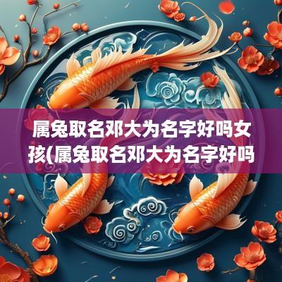 属兔取名邓大为名字好吗女孩(属兔取名邓大为名字好吗男孩)