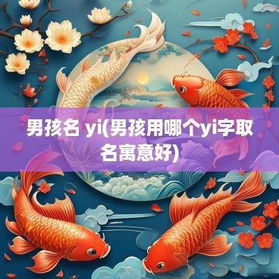 男孩名 yi(男孩用哪个yi字取名寓意好)