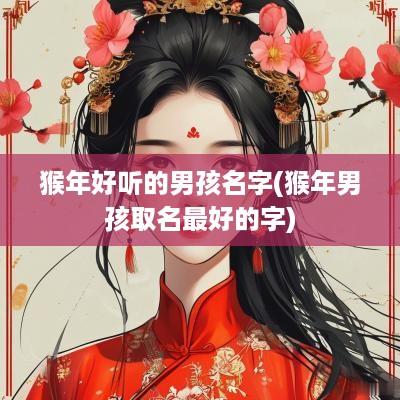 猴年好听的男孩名字(猴年男孩取名最好的字)