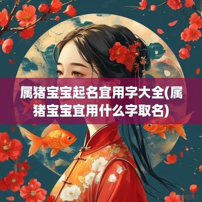 属猪宝宝起名宜用字大全(属猪宝宝宜用什么字取名)