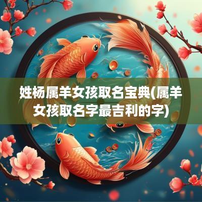 姓杨属羊女孩取名宝典(属羊女孩取名字最吉利的字) 姓杨属羊女孩取名宝典(属羊女孩取名字最吉利的字)