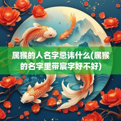 属猴的人名字忌讳什么(属猴的名字里带宸字好不好)