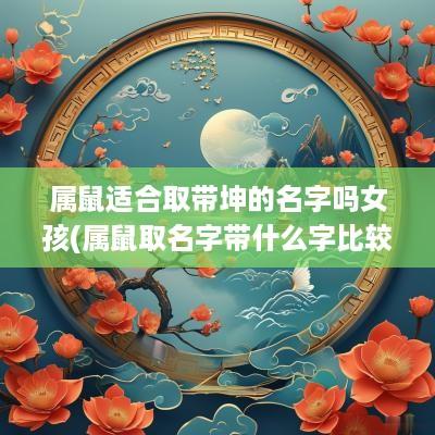 属鼠适合取带坤的名字吗女孩(属鼠取名字带什么字比较好)