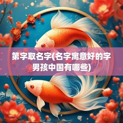 第字取名字(名字寓意好的字男孩中国有哪些)