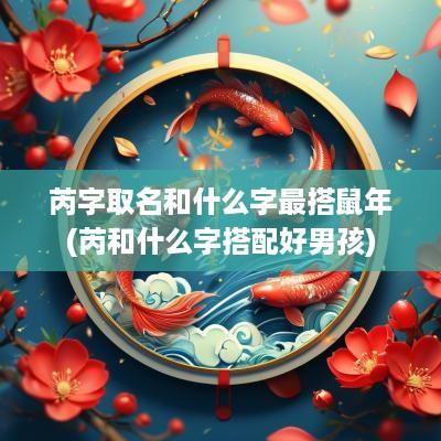 芮字取名和什么字最搭蛇年(芮和什么字搭配好男孩)