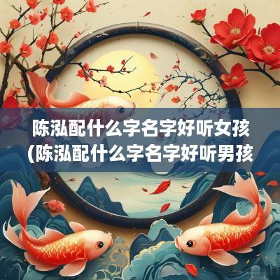 陈泓配什么字名字好听女孩(陈泓配什么字名字好听男孩)