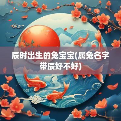 辰时出生的兔宝宝(属兔名字带辰好不好)