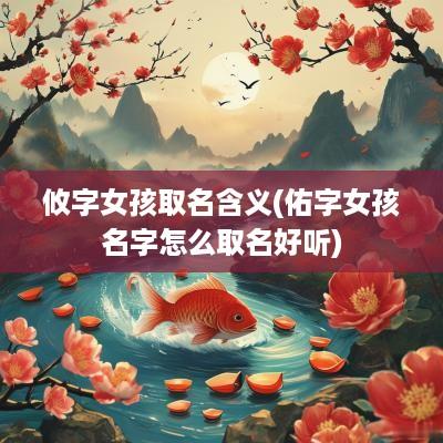 攸字女孩取名含义(佑字女孩名字怎么取名好听)