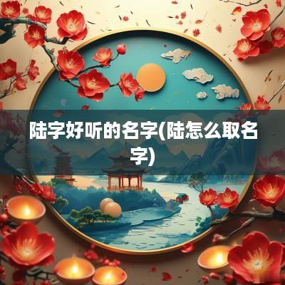 陆字好听的名字(陆怎么取名字)