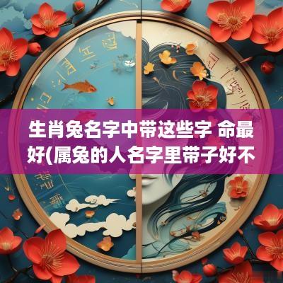生肖兔名字中带这些字 命最好(属兔的人名字里带子好不好)