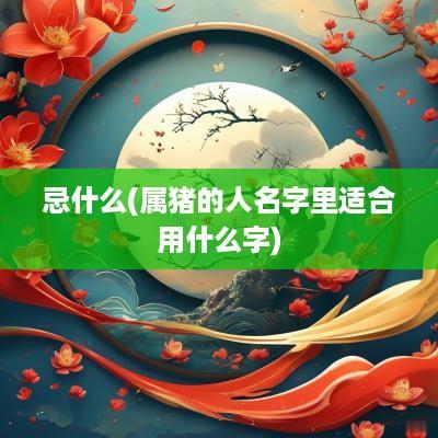 忌什么(属猪的人名字里适合用什么字)