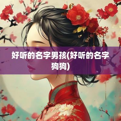 好听的名字男孩(好听的名字狗狗)