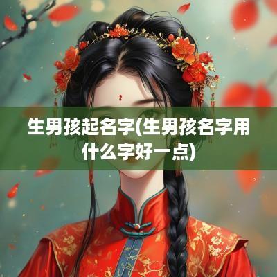 生男孩起名字(生男孩名字用什么字好一点)