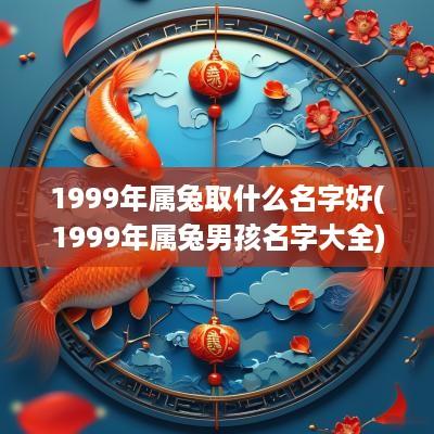 1999年属兔取什么名字好(1999年属兔男孩名字大全)