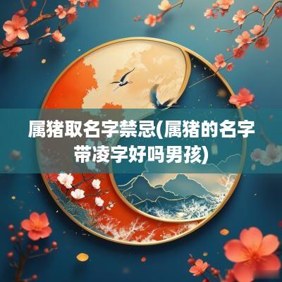 属猪取名字禁忌(属猪的名字带凌字好吗男孩)