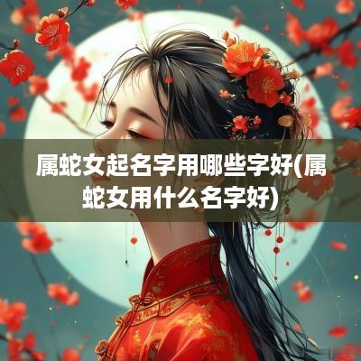 属蛇女起名字用哪些字好(属蛇女用什么名字好)