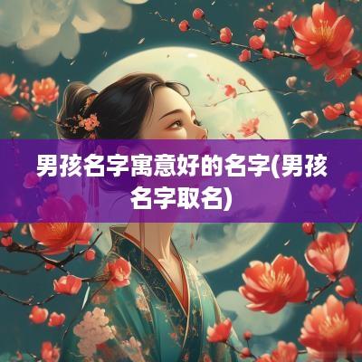 男孩名字寓意好的名字(男孩名字取名)