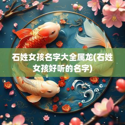 石姓女孩名字大全属龙(石姓女孩好听的名字)